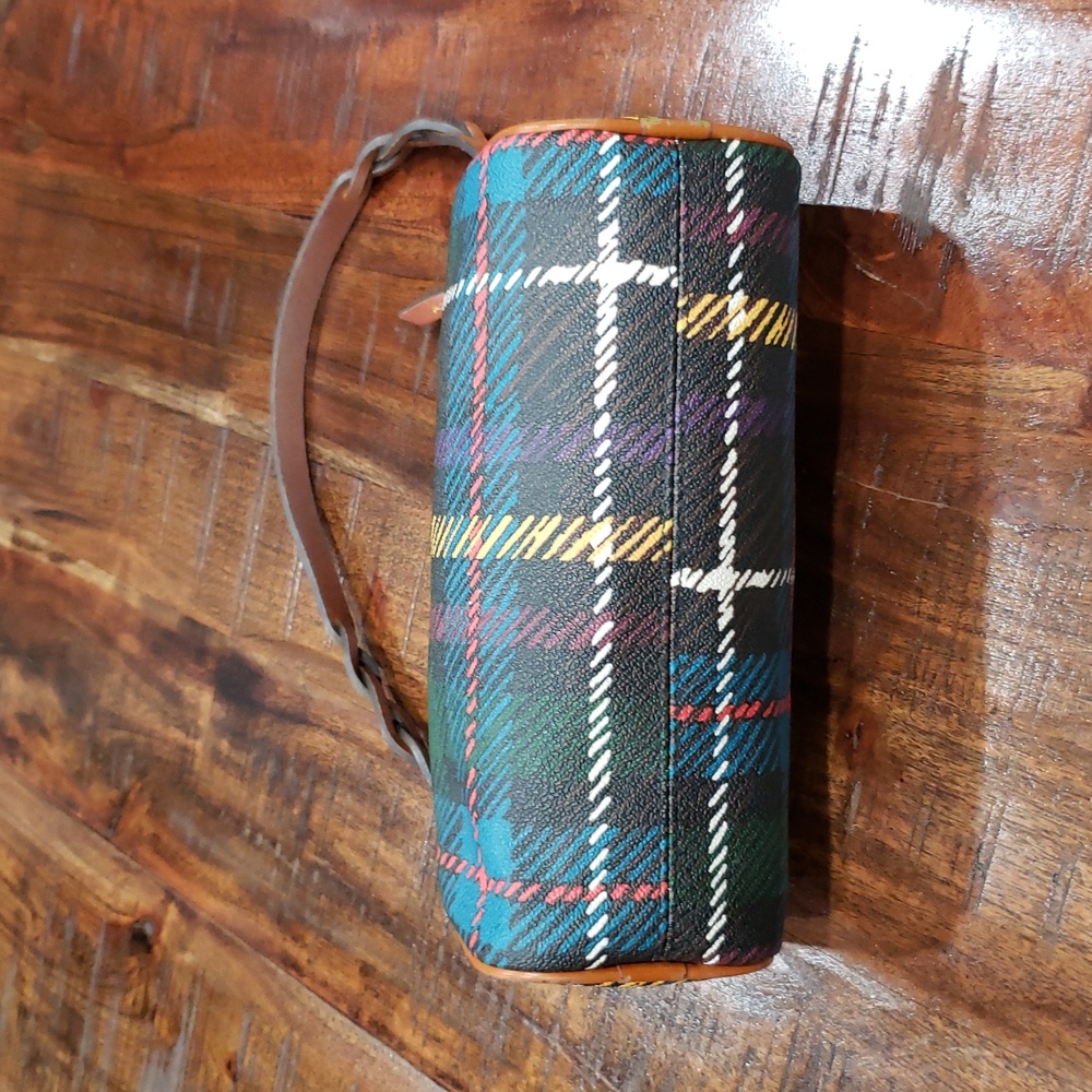 Dooney & Bourke Windsor Tartan Barrel Bag - Red, Green, Yellow - Picture 8 of 16